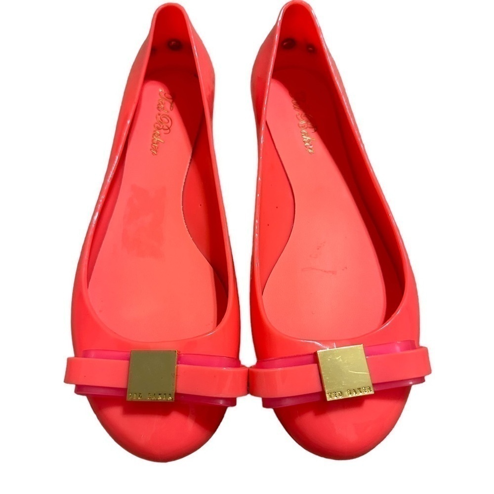 Ted Baker Shoes Womens Casual Slip On‎ Jelly Ballet Flats Pink Rubber Size 7